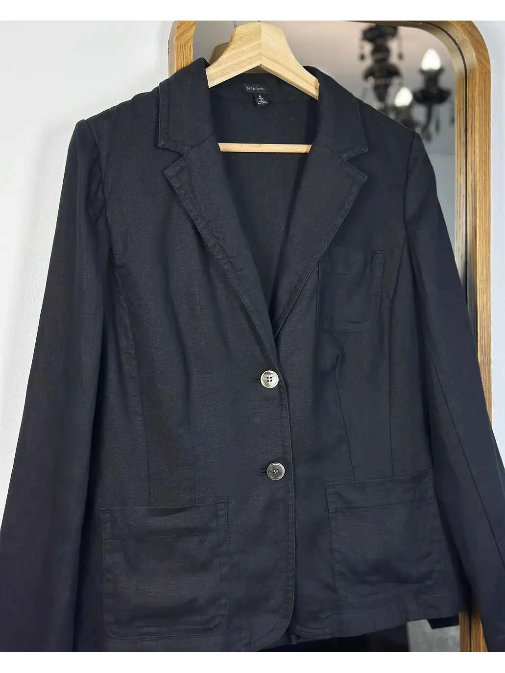 Blazer negro de lino  2