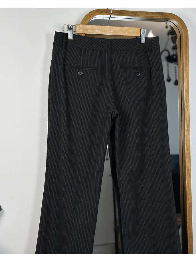 Pantalón de tela tiro bajo 4