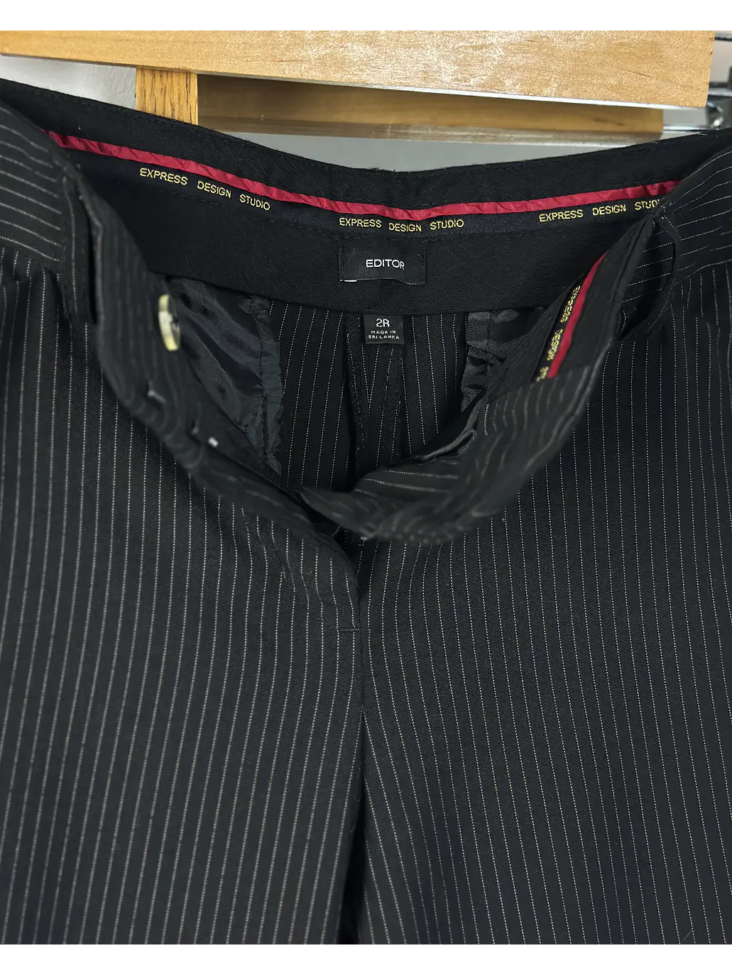 Pantalón de tela tiro bajo 5