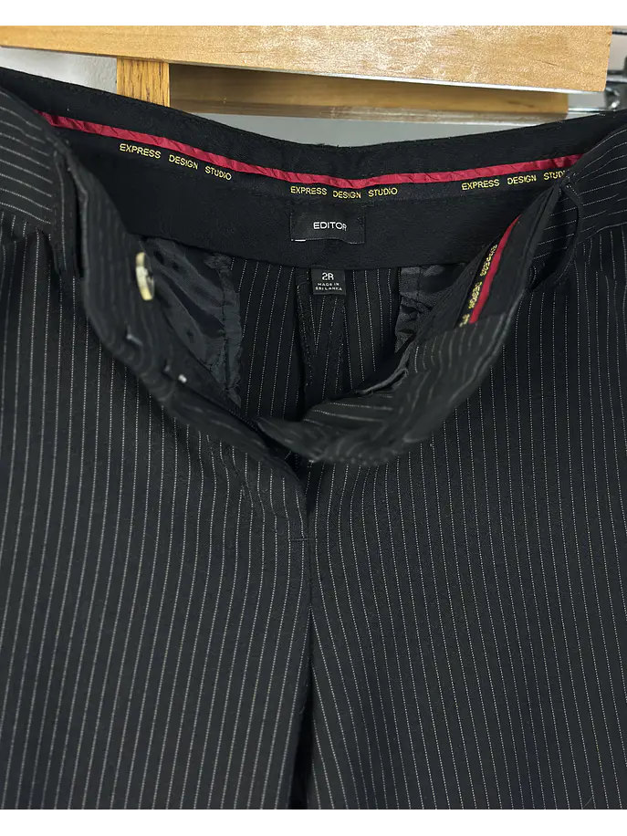 Pantalón de tela tiro bajo 5