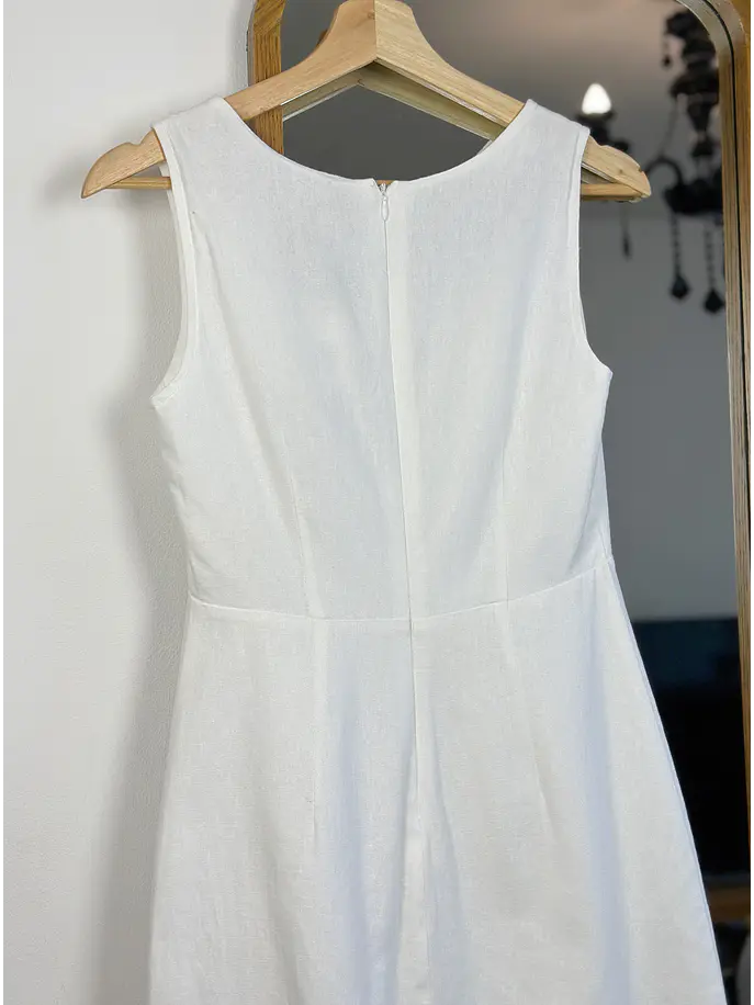 Vestido blanco lino 5