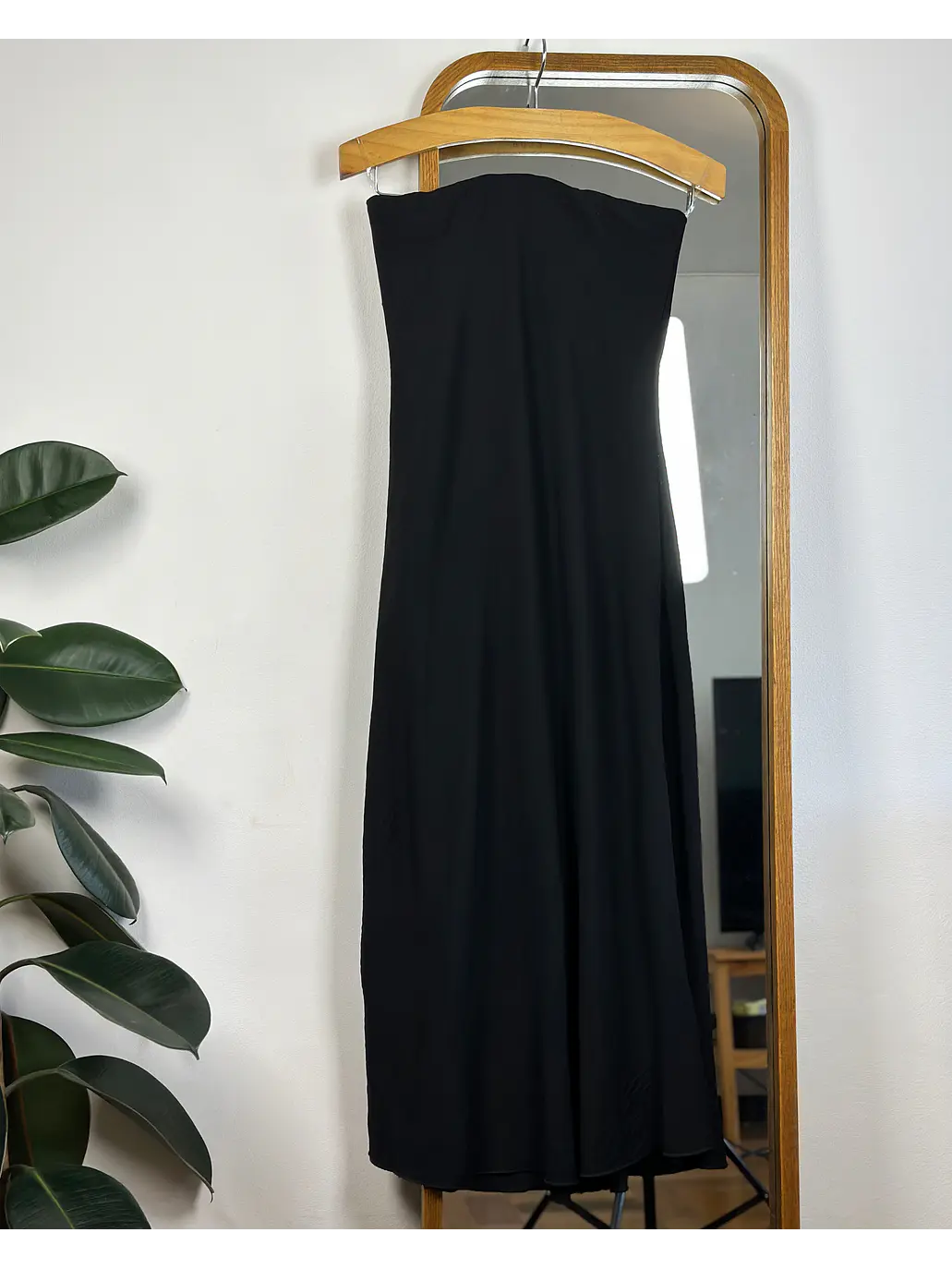 Vestido negro strapless 1