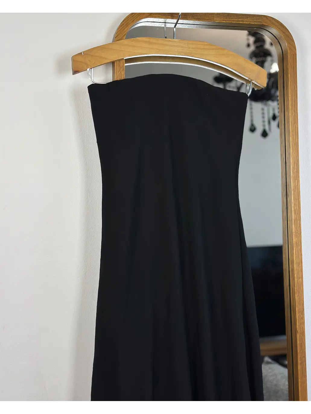 Vestido negro strapless 2