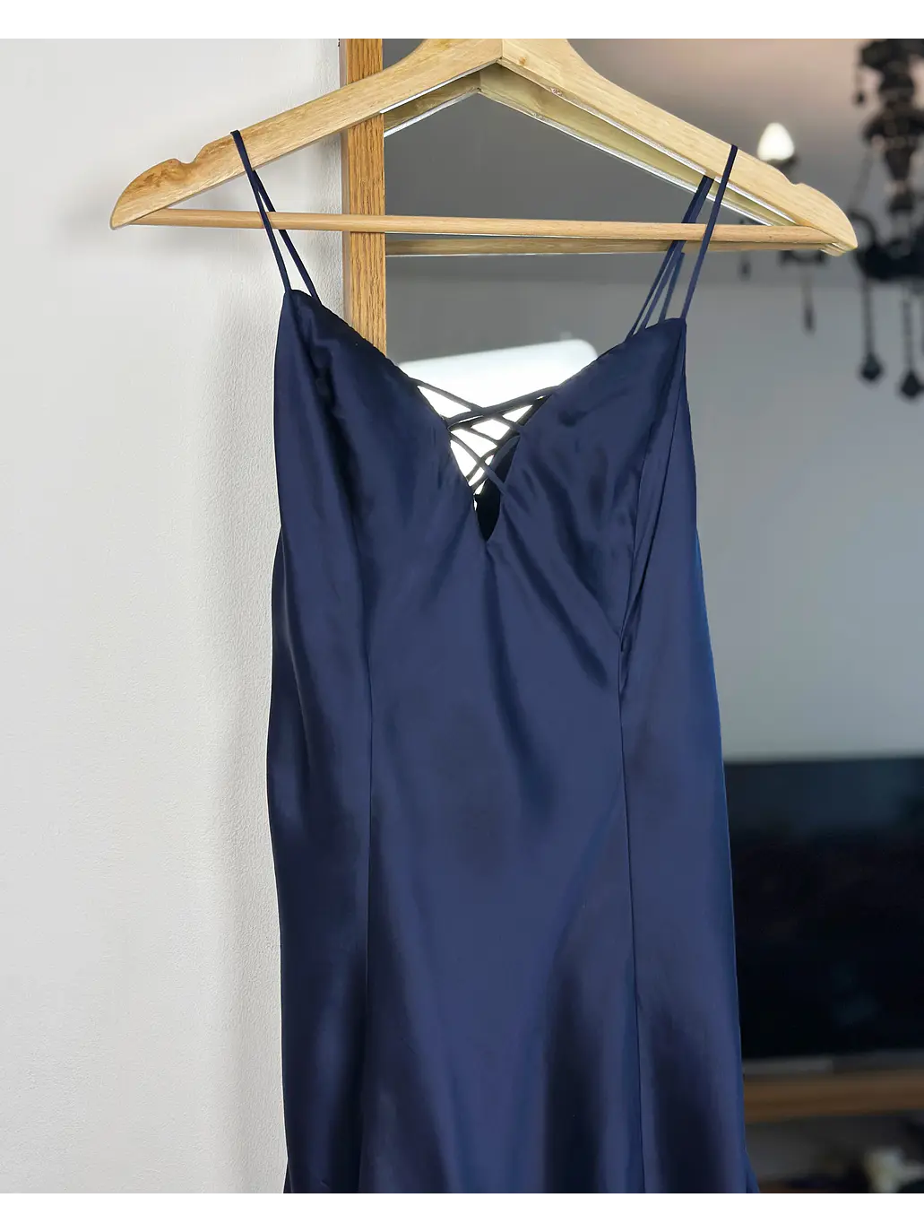 Vestido azul de seda 2