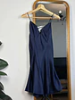 Vestido azul de seda - Miniatura 4