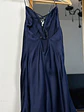 Vestido azul de seda - Miniatura 5