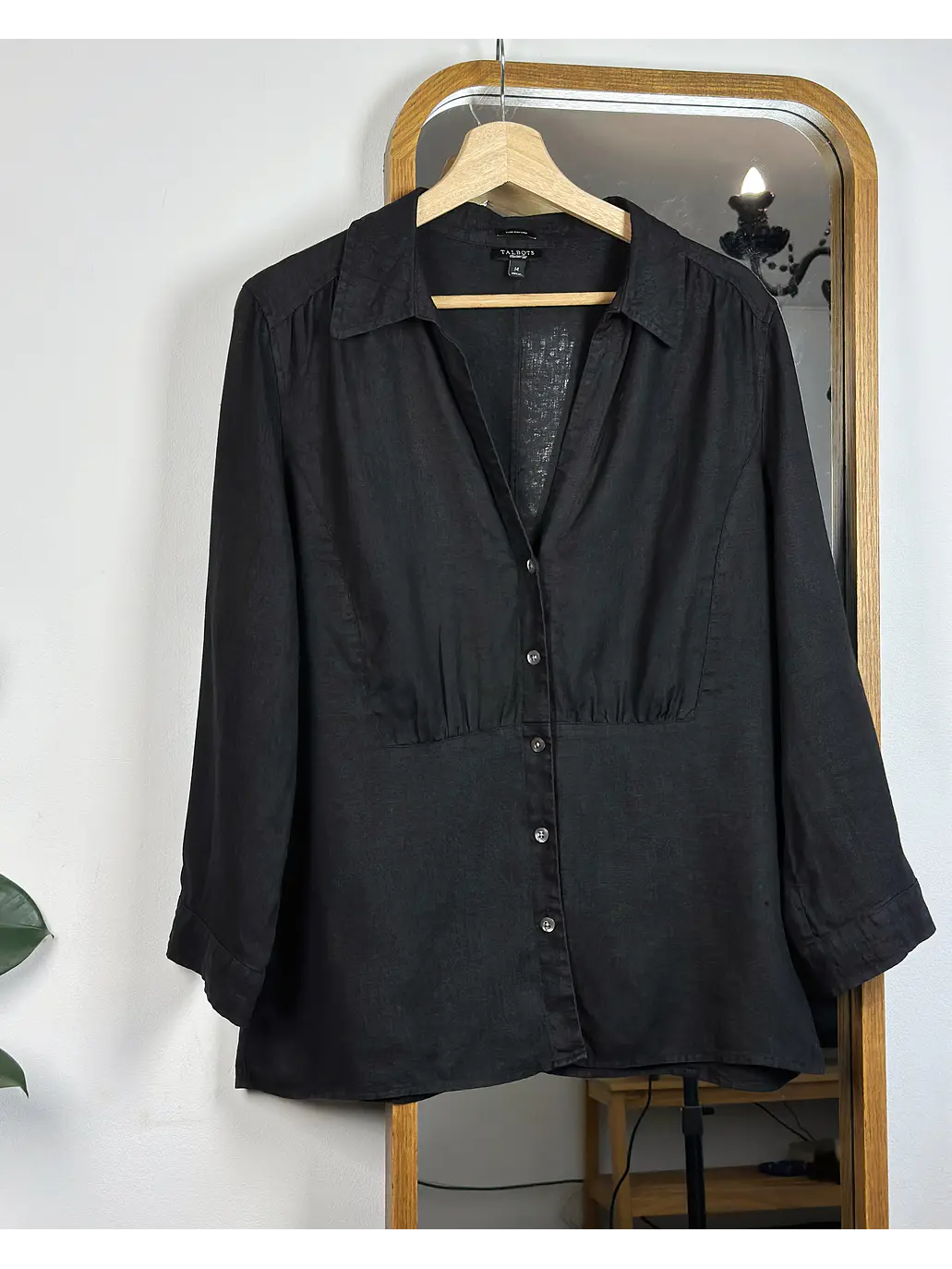 Camisa de lino negro 1