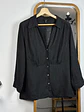 Camisa de lino negro - Miniatura 1