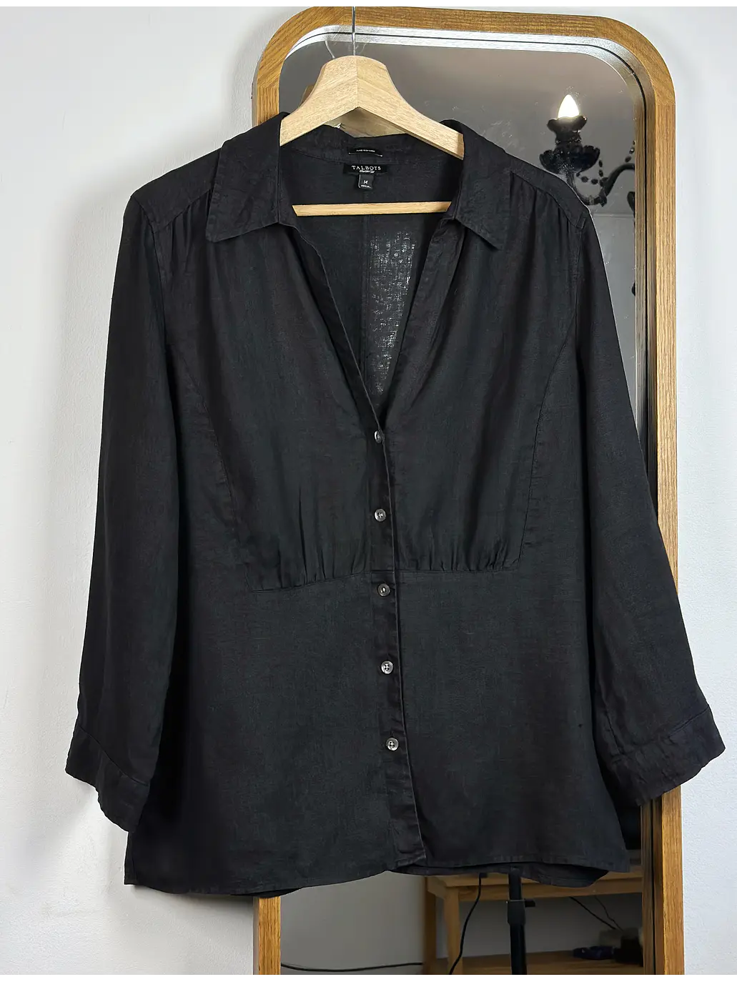 Camisa de lino negro 3