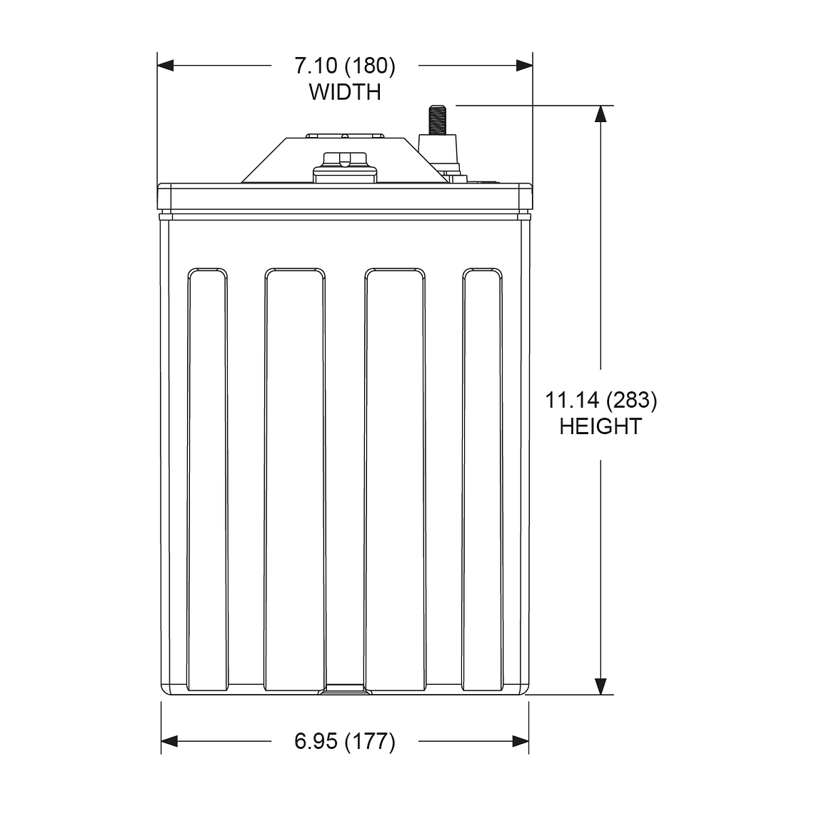 T-875 Batería Trojan Ciclo Profundo 8V - 170Ah 4