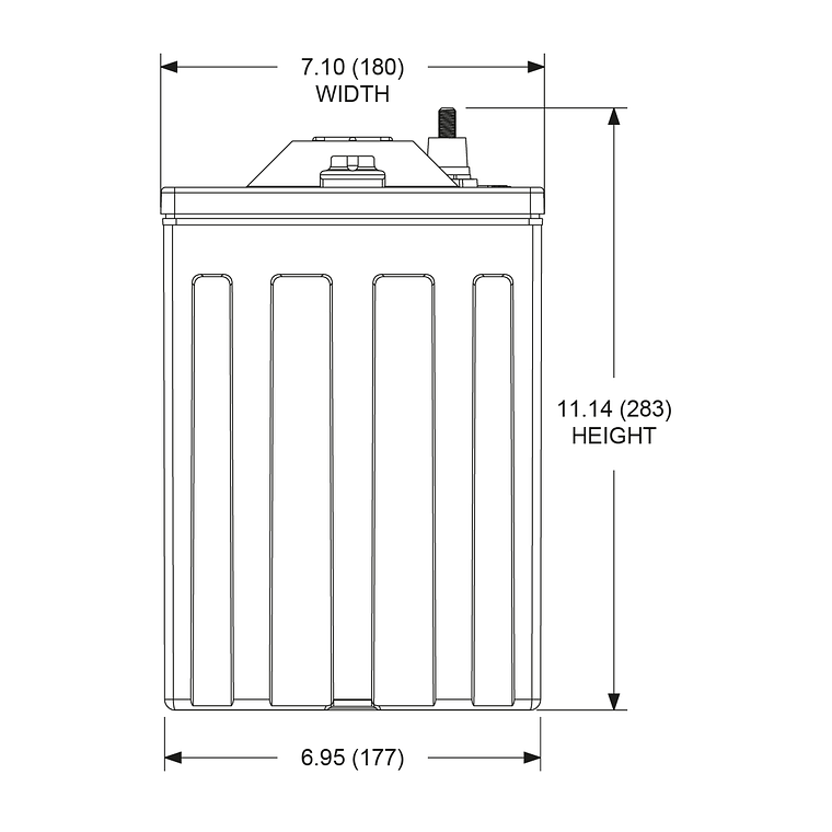 T-875 Batería Trojan Ciclo Profundo 8V - 170Ah 4