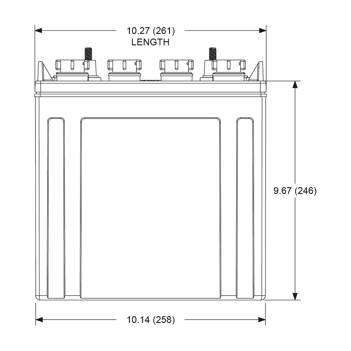 T-875 Batería Trojan Ciclo Profundo 8V - 170Ah 5