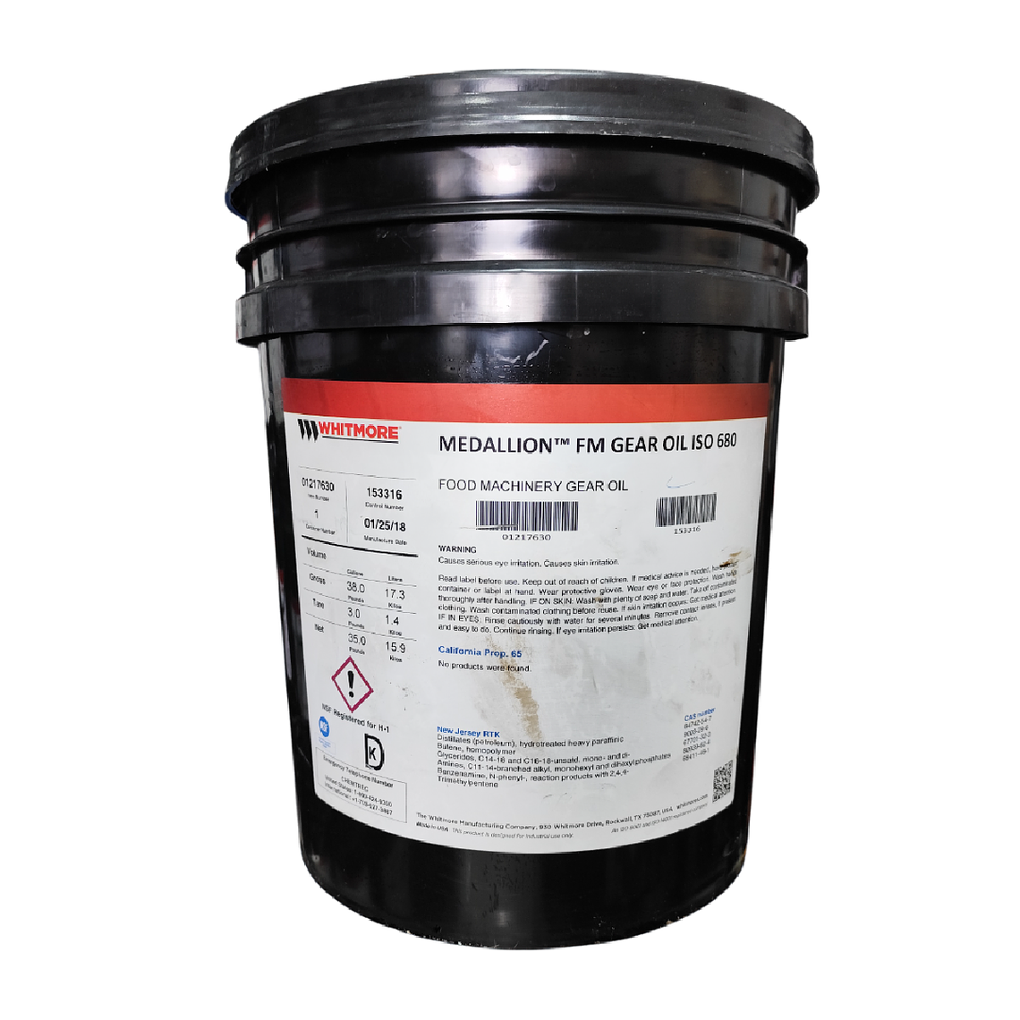 Medallion FM Gear Oil ISO 680 - Aceite Grado Alimenticio Whitmore - Balde 1
