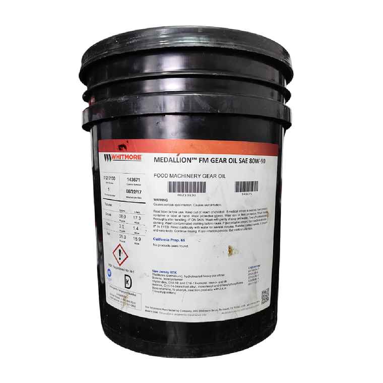 Medallion FM Gear Oil SAE 80W - 90 - Aceite Whitmore - Balde 1