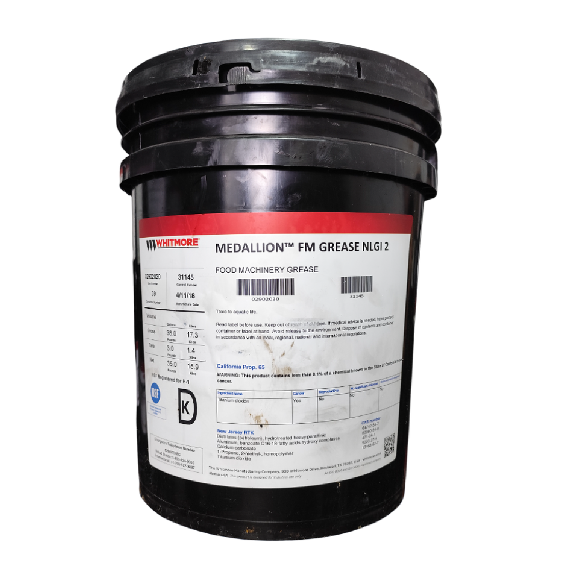 Medallion FM Grease NLGI 2 - Grasa Multipropósito Whitmore - Balde 1