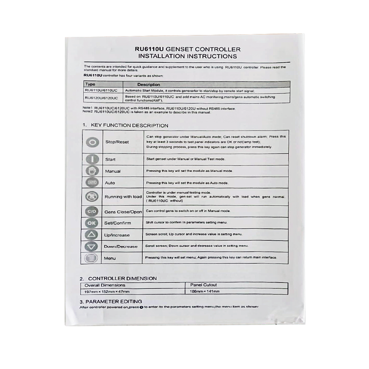 6110U Controlador Tipo Smartgen Genérico 5