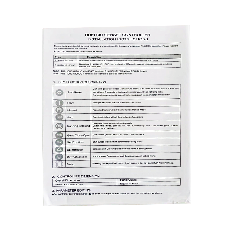 6120U Controlador Tipo Smartgen Genérico 4