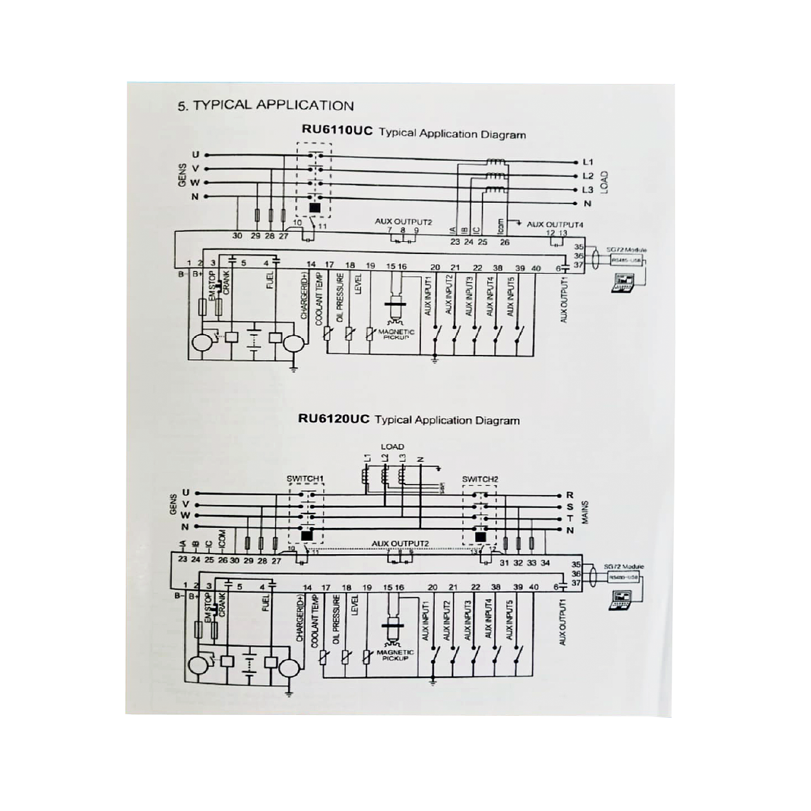 6120U Controlador Tipo Smartgen Genérico 5