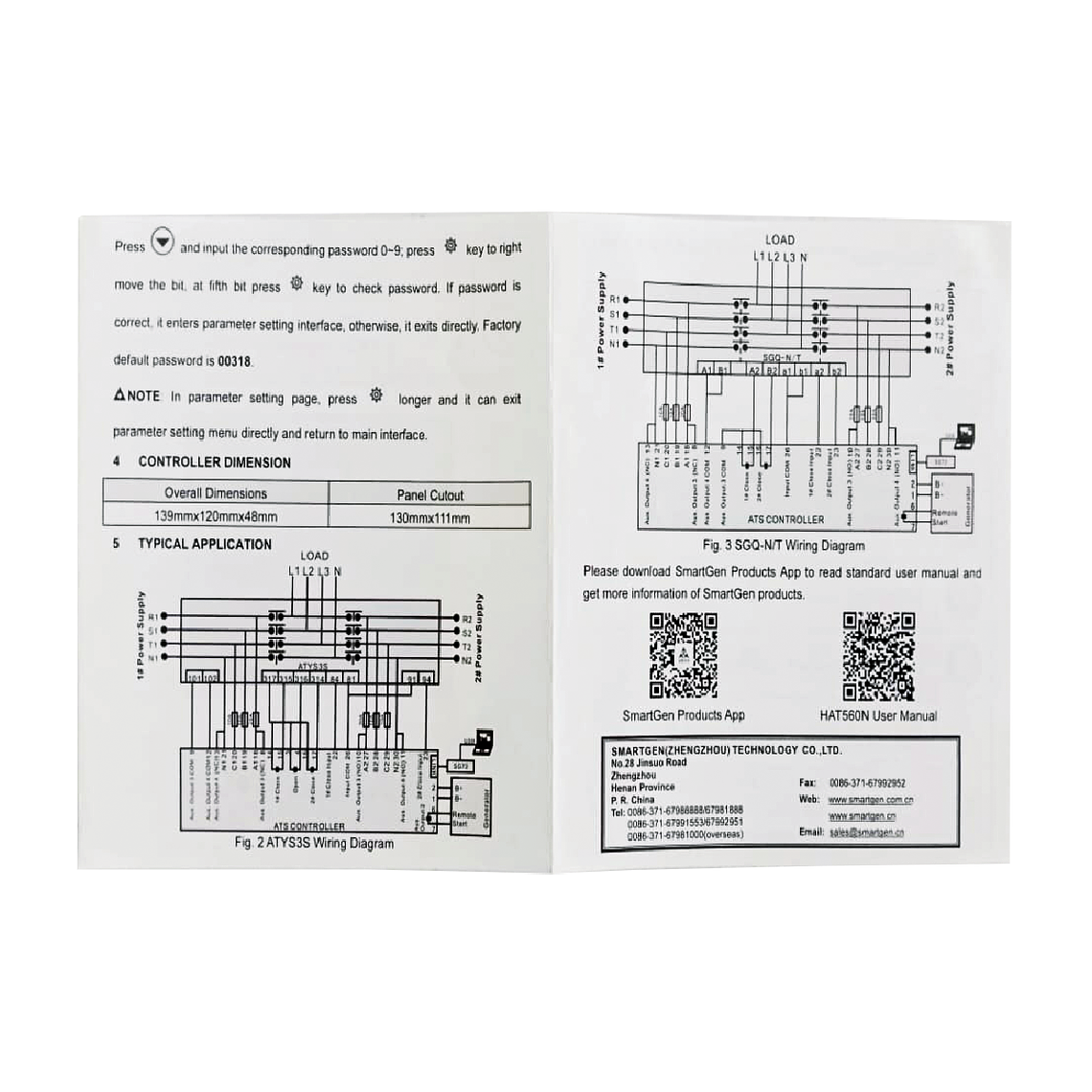 ATS HAT560N Controlador Smartgen 3