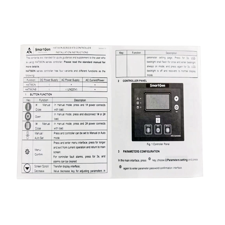 ATS HAT560N Controlador Smartgen 4