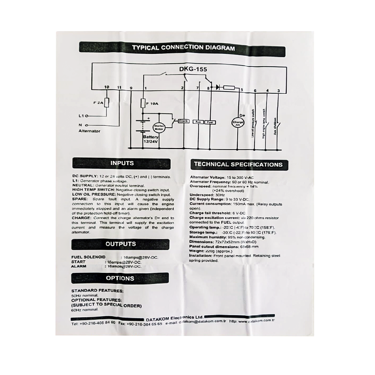 DKG-155 Controlador DATAKOM 6