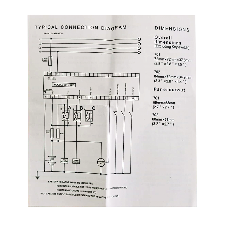 DSE 702 AS Controlador Automático Start Tipo DeepSea Genérico 4