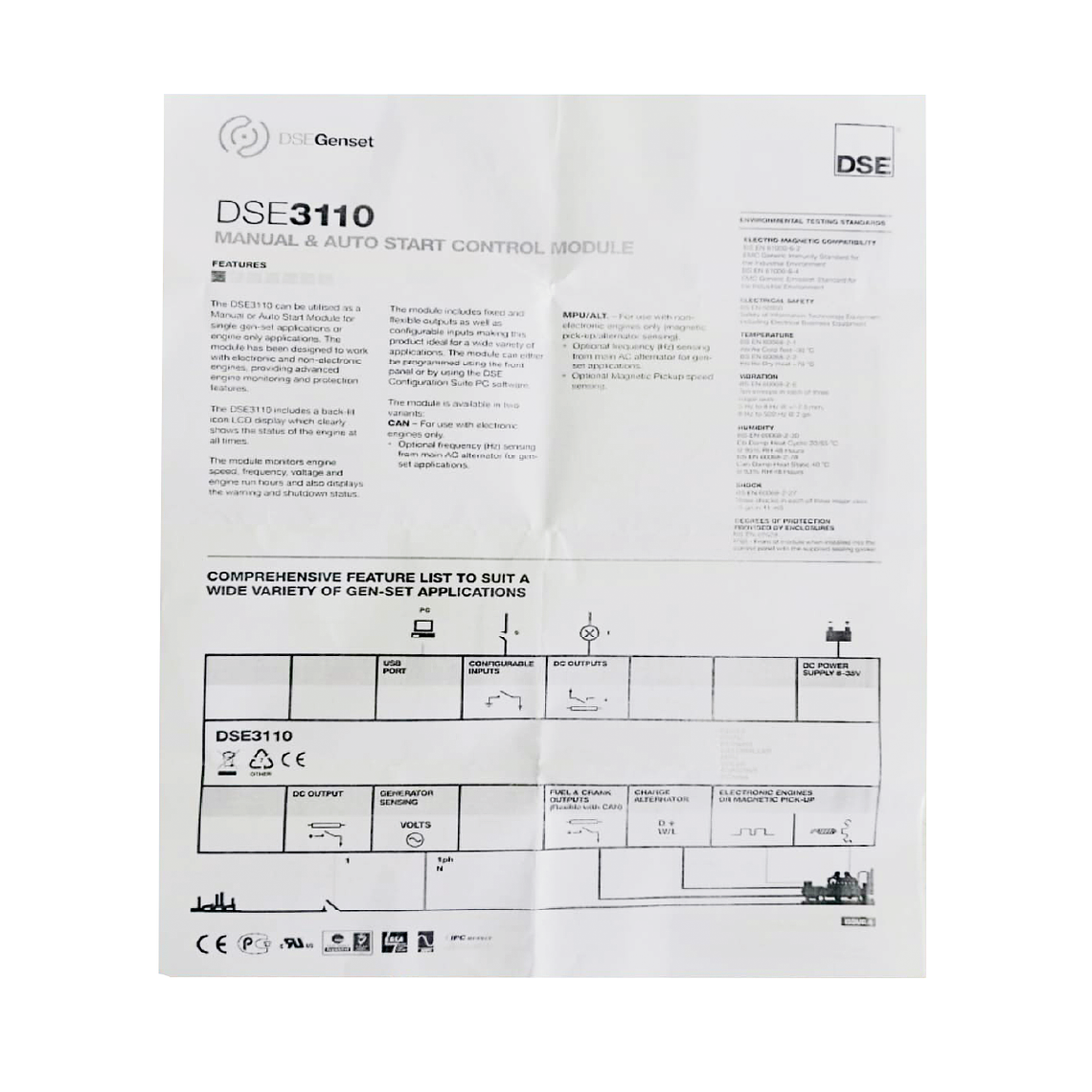 DSE 3110 Controlador Tipo DeepSea Genérico 4
