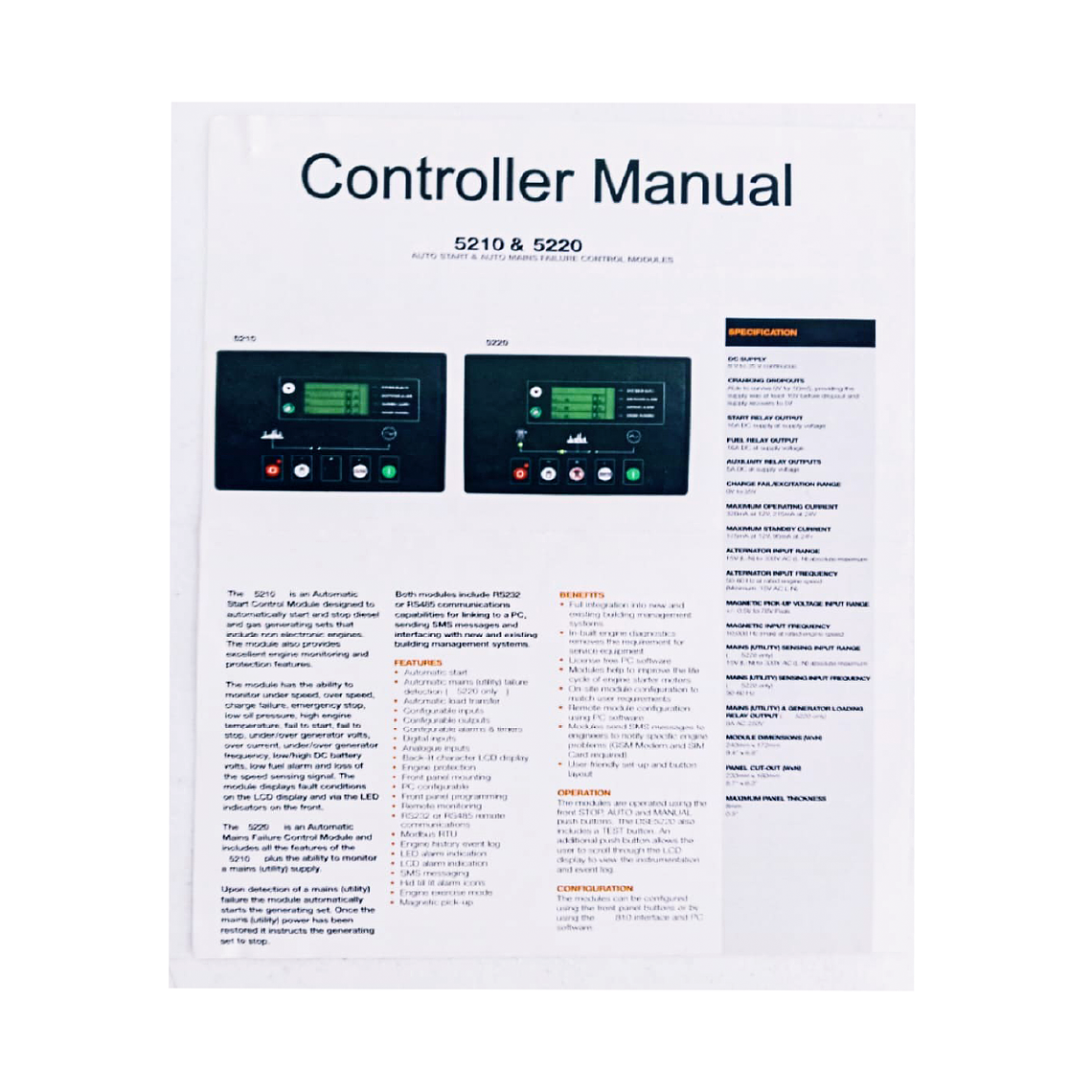 DSE 5210 Controlador Tipo DeepSea Genérico 5