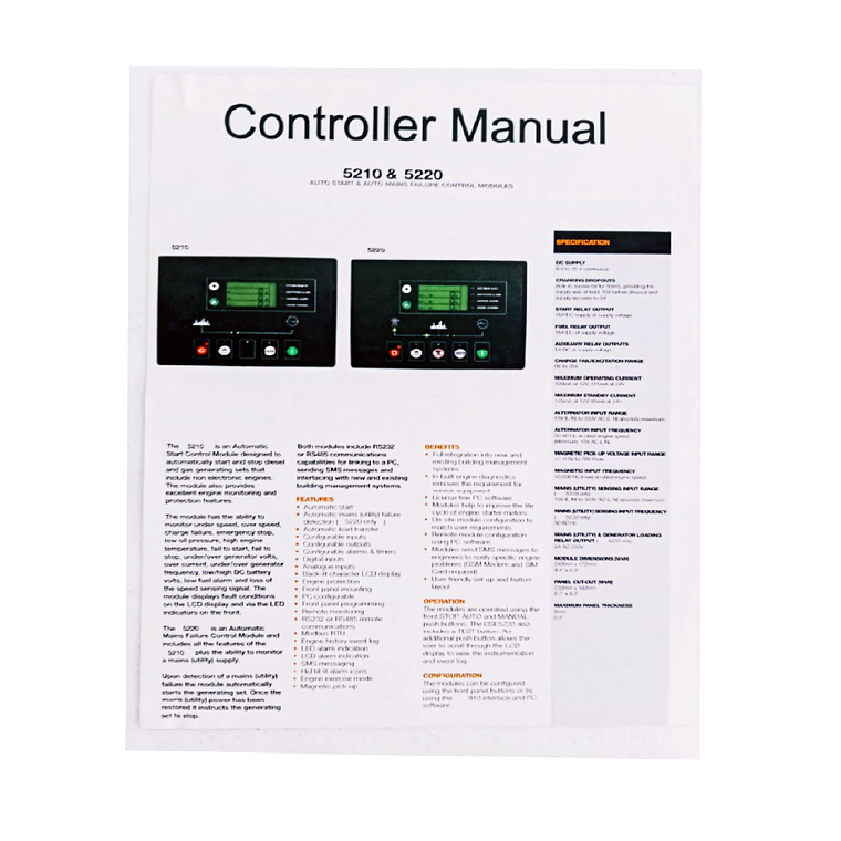 DSE 5220 Controlador Tipo DeepSea Genérico 4