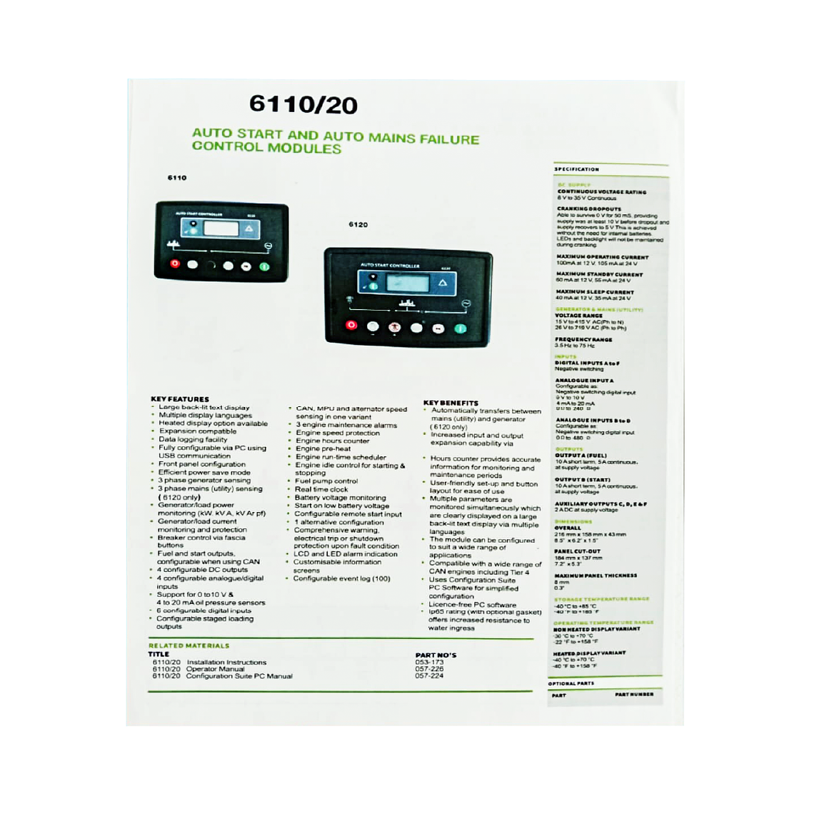 DSE 6120 Controlador Tipo DeepSea Genérico 5