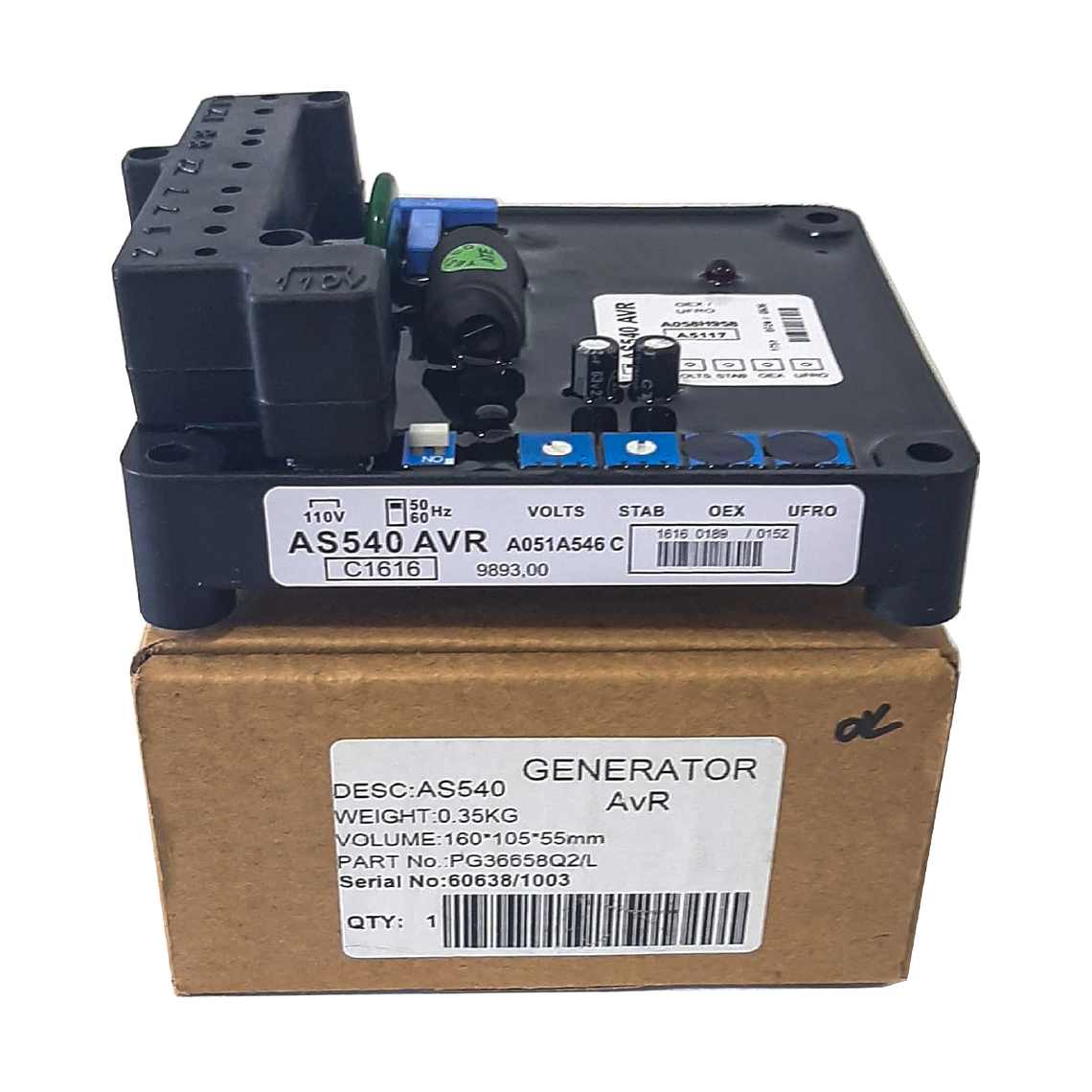 AS540 Tarjeta Reguladora de Voltaje AVR Tipo Stamford Genérica 5