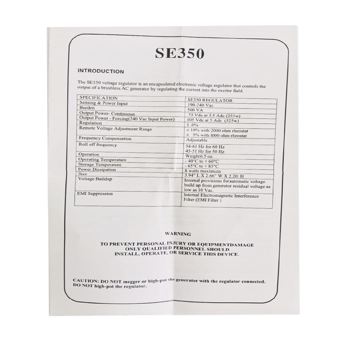 SE350 Tarjeta Reguladora de Voltaje AVR Genérica| 6