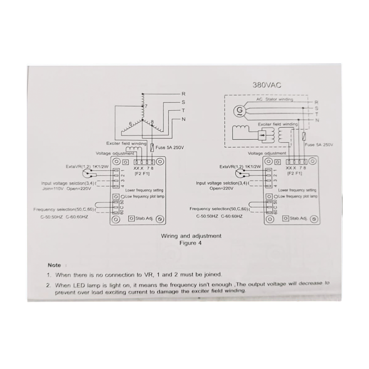 SX460 Tarjeta Reguladora de Voltaje Tipo Stamford AVR Genérica 5