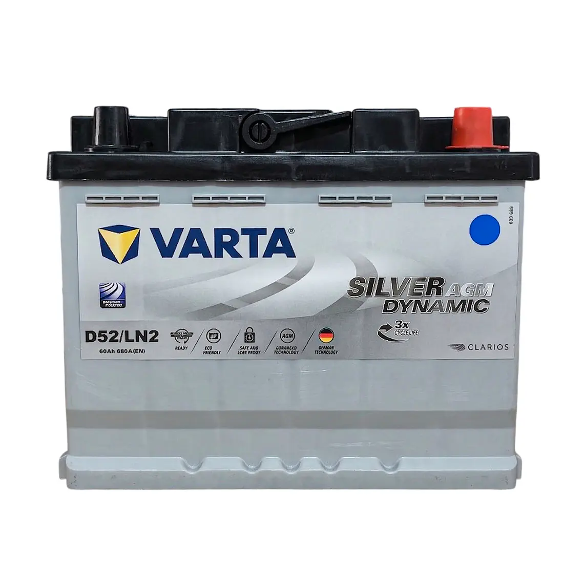 D52/LN2 AGM - Batería VARTA 12V - 60Ah 6