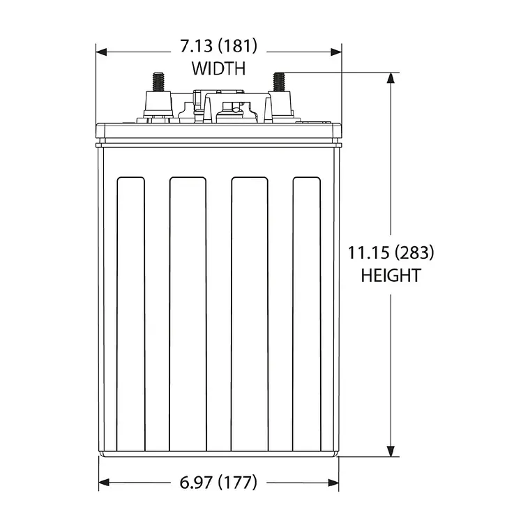 T-105 Batería Trojan Ciclo Profundo 6V - 225Ah 4