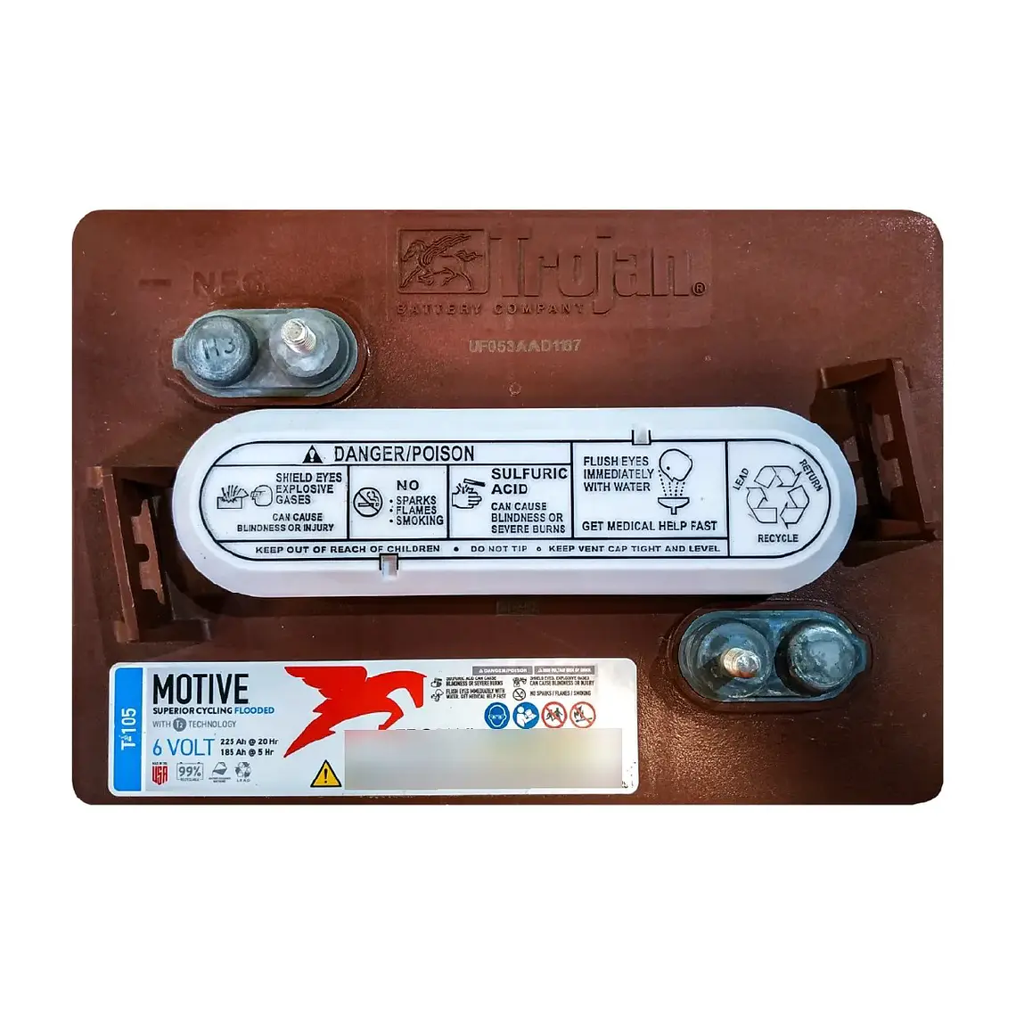 T-105 Batería Trojan Ciclo Profundo 6V - 225Ah 3