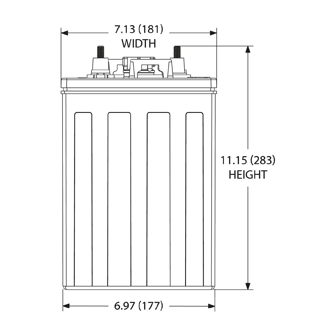T-125 Batería Trojan Ciclo Profundo 6V - 240Ah 4