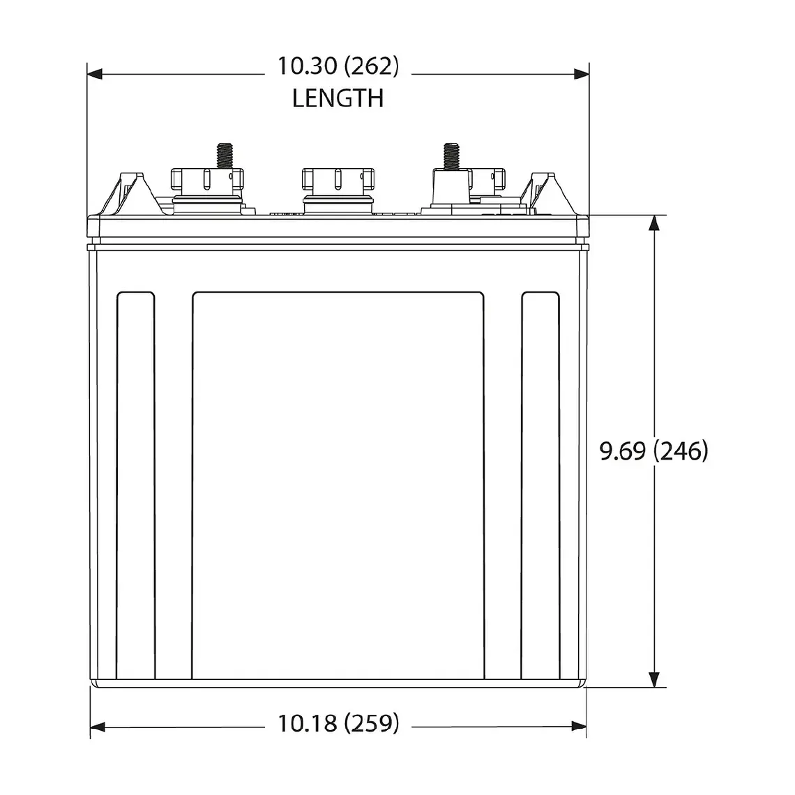 T-125 Batería Trojan Ciclo Profundo 6V - 240Ah 6