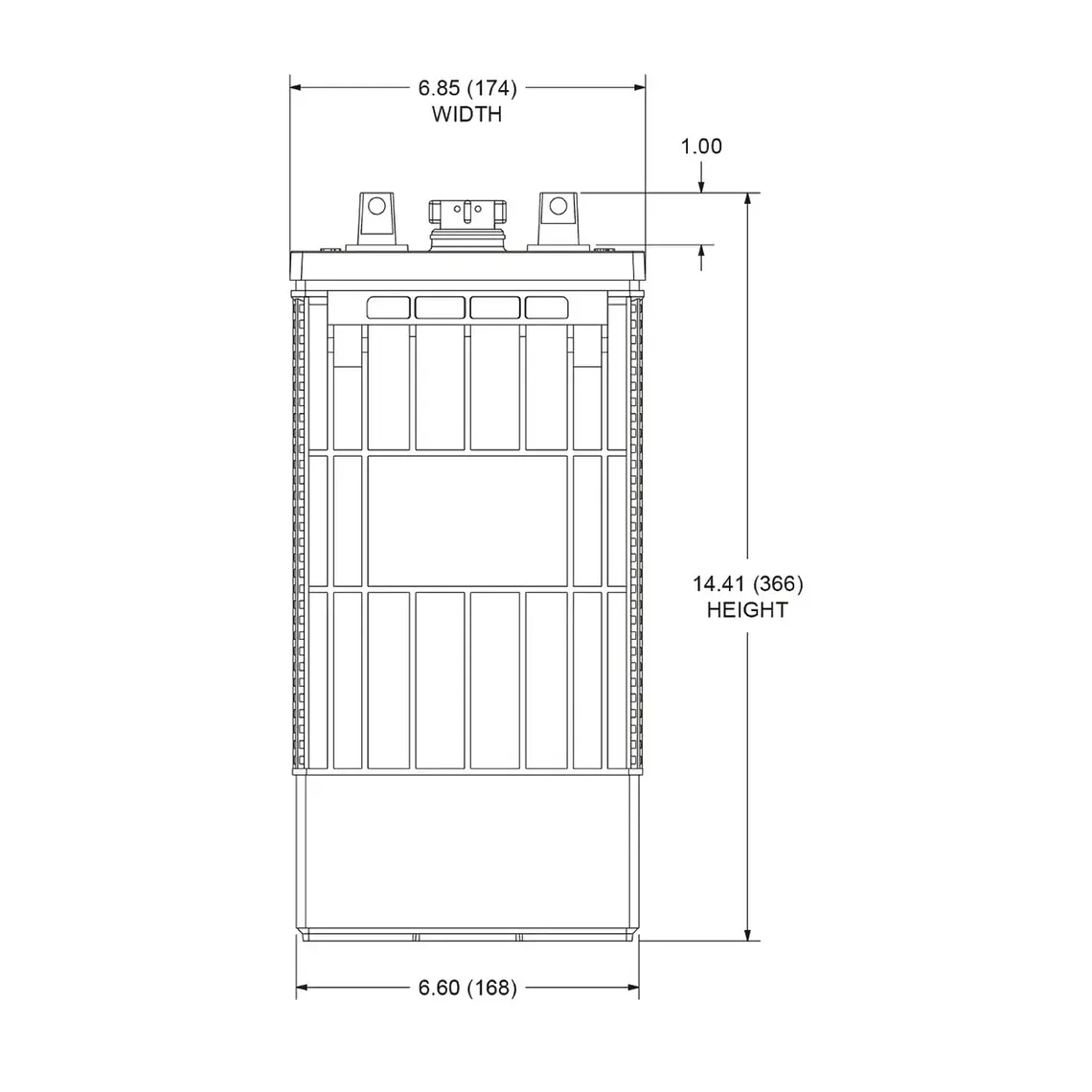J305G-AC Batería Trojan Ciclo Profundo 6V - 315Ah 5