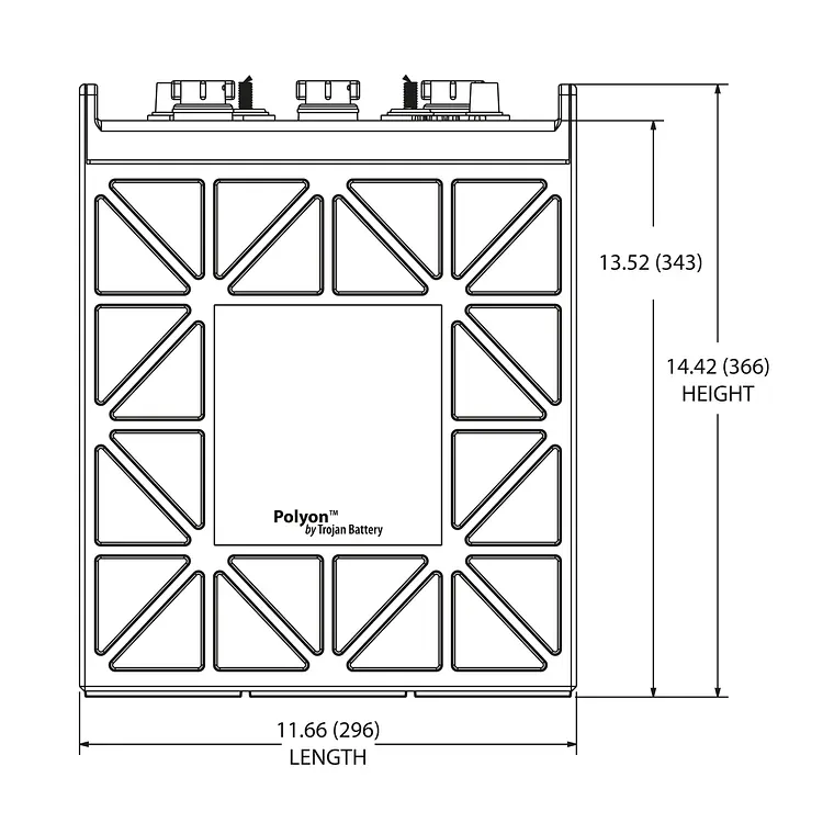 J305P-AC Batería Trojan Ciclo Profundo 6V - 330Ah 4