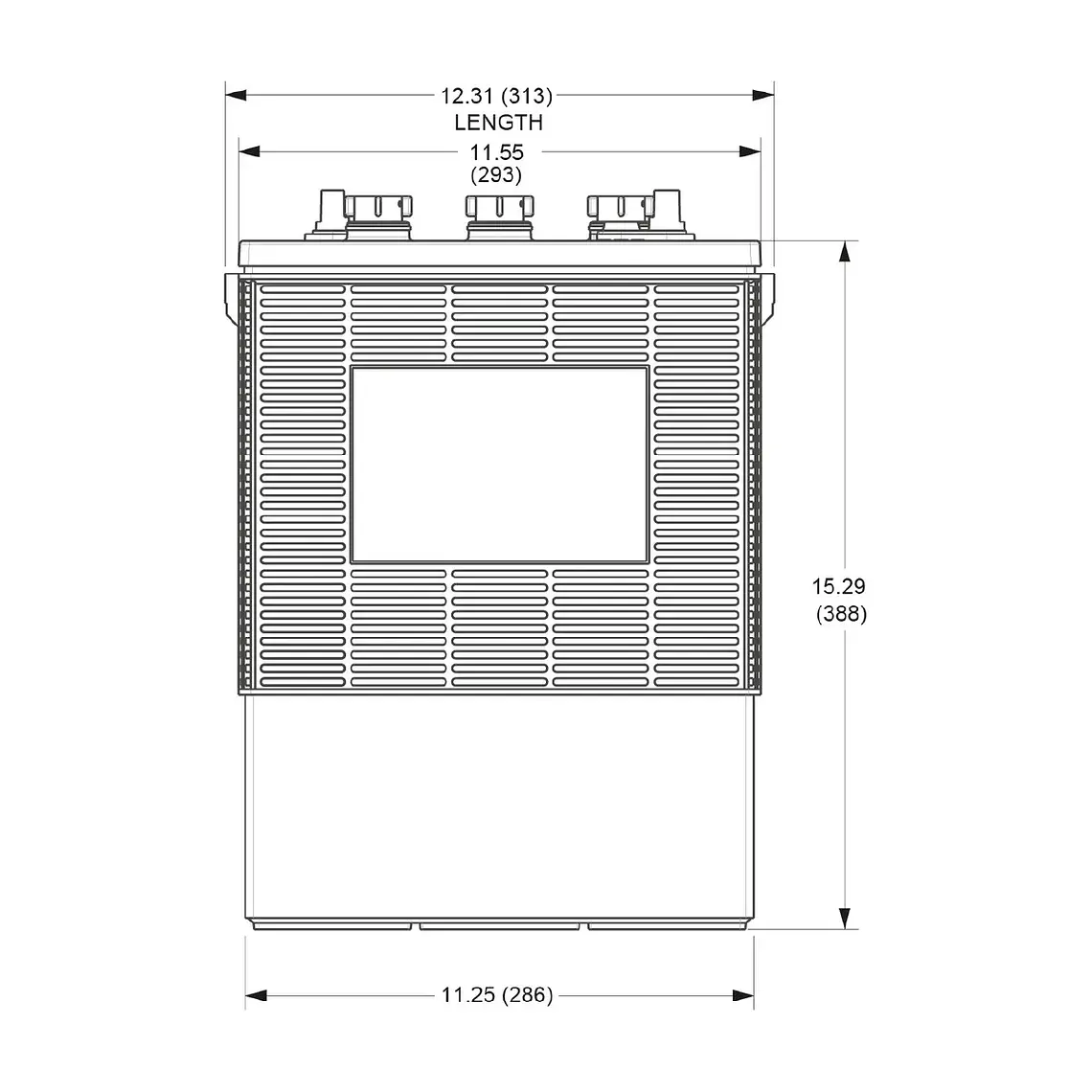 L16E-AC Batería Trojan Ciclo Profundo 6V - 370Ah 6