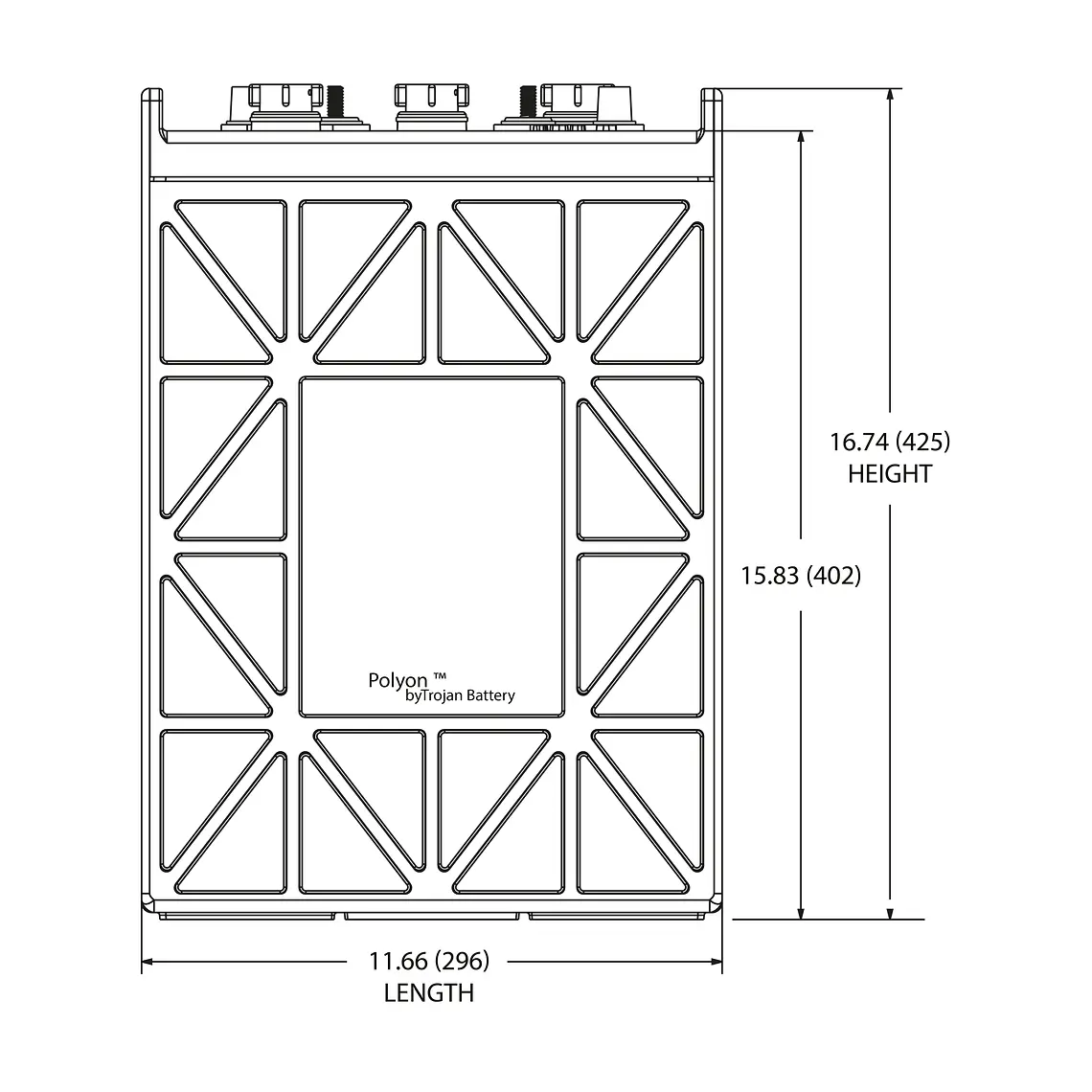 L16P-AC Batería Trojan Ciclo Profundo 6V - 420Ah 4