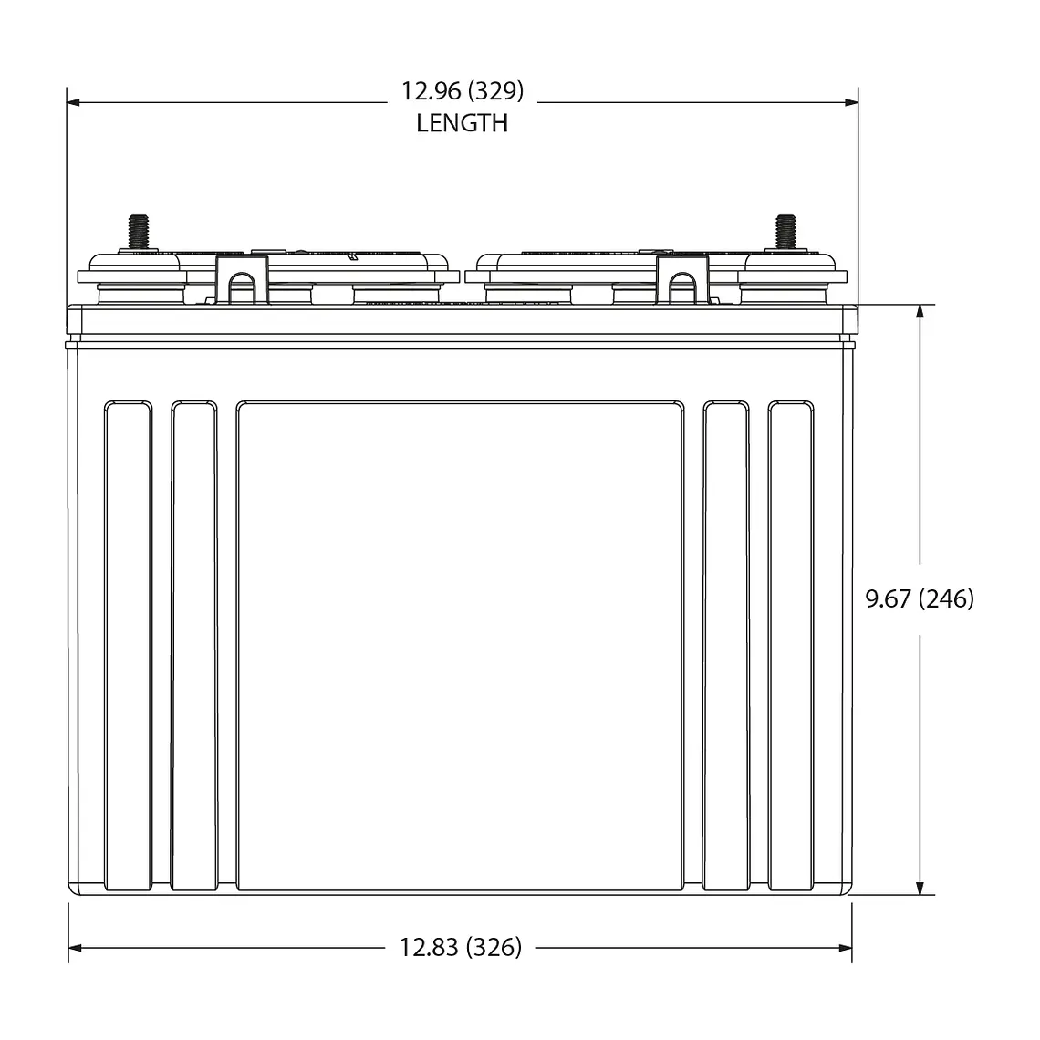 T-1275 Batería Trojan Ciclo Profundo 12V - 150Ah 4