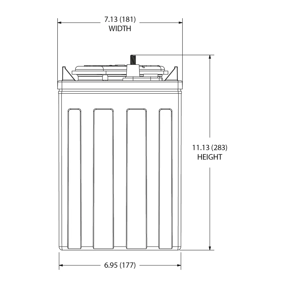 T-1275 Batería Trojan Ciclo Profundo 12V - 150Ah 5