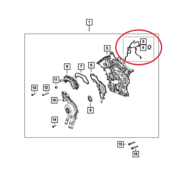 Empaquetadura o Sello Tapa Distribucion 2