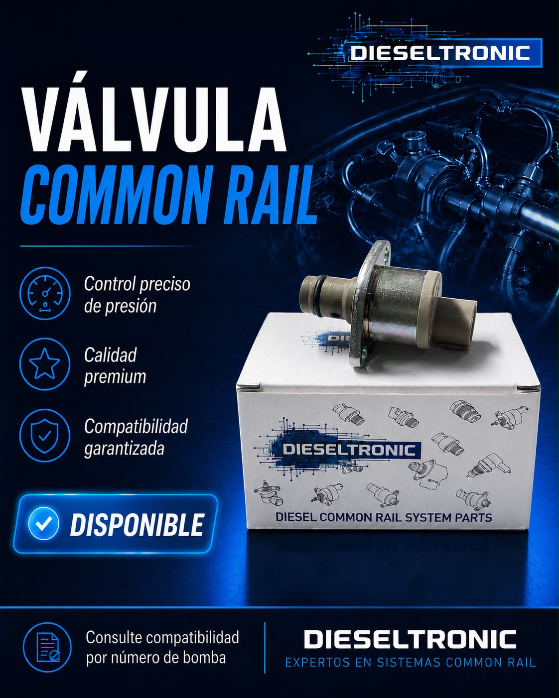 VALVULA REGULADORA DE PRESION SCV COD. DENSO 294200-0300 1