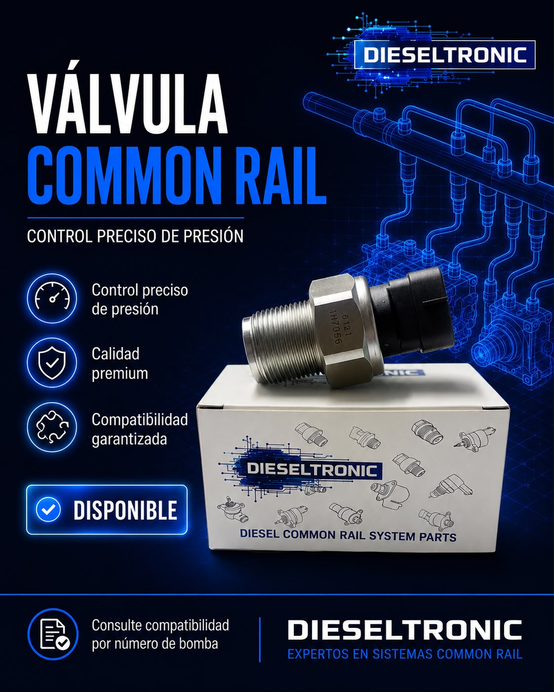 SENSOR DE PRESION DE RAIL DENSO COD. 499000-6121 1