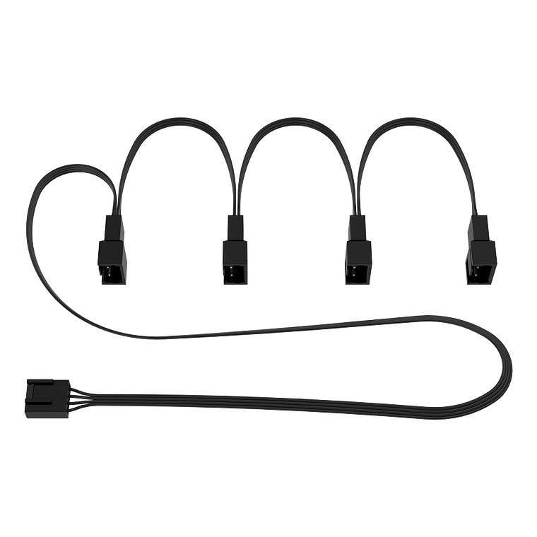 Cable Hub Splitter De 1 A 4 Ventiladores De Pc 3 o 4 Pines 1