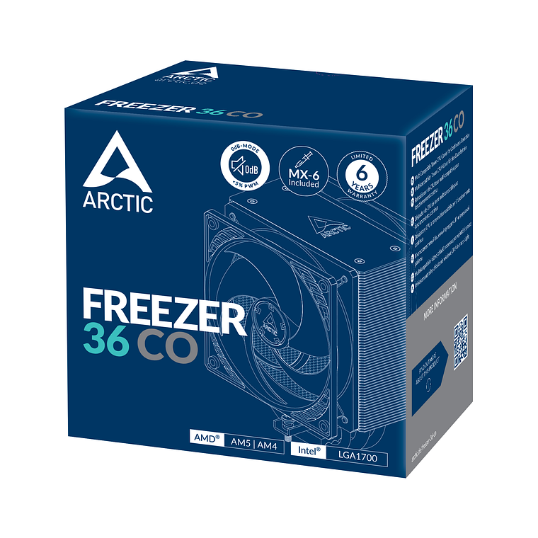 Cooler CPU Arctic Freezer 36 CO Doble ventilador  6