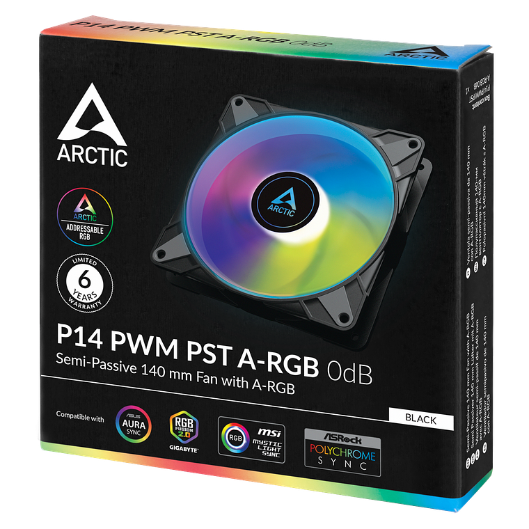 Ventilador Arctic P14 PWM PST A-RGB 140mm 2